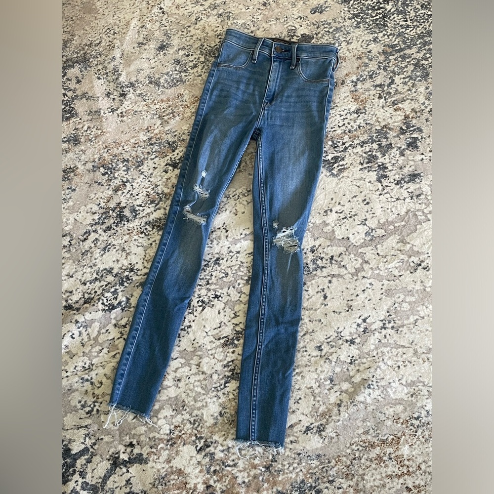 Abercrombie & Fitch High Rise Jean Leggings‎ Size 24 / 00 Regular THRASHED